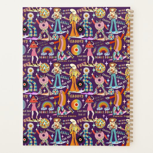 1970s Sticker Disco プランナー手帳 (裏面)