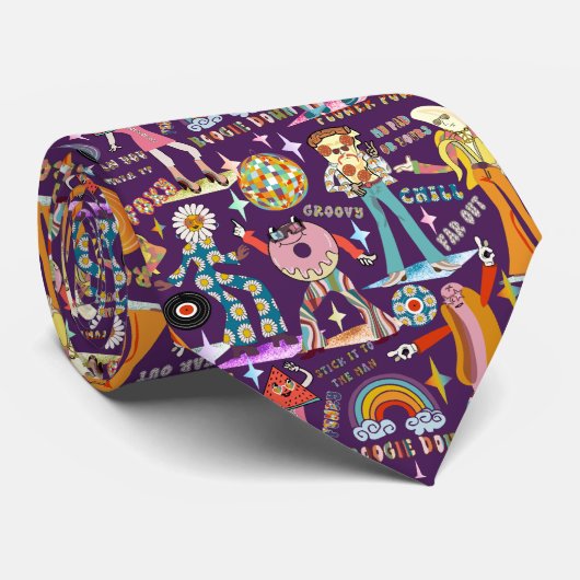 1970s Sticker Disco Neck Tie ネクタイ (ロール)