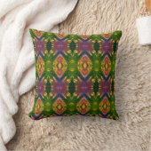1970's Style Retro Throw Pillow クッション (ブランケット)
