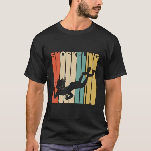 1970'S Style Snorkeling Snorkeler Tシャツ (正面)