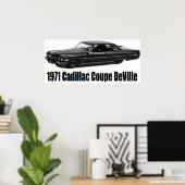1971キャデラッククーペデビルローライダー ポスター (ホームオフィス)