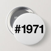 1971ハッシュタグ54年誕生日記念日 缶バッジ (正面&裏面)