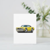 1971モンテカルロイエローブラックトップカー ポストカード (スタンド正面)