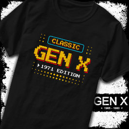 1971世代Xレトロゲーマークラシックゲーム誕生日 Tシャツ