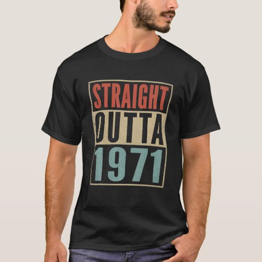 1971年おもしろい初50誕生日50年 Tシャツ (正面)