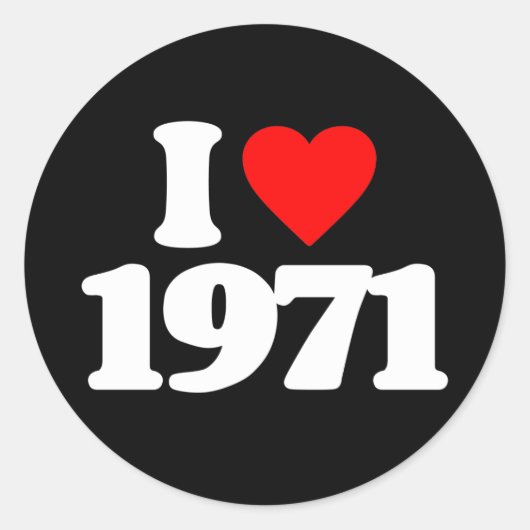 1971年が大好き ラウンドシール (正面)