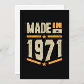 1971年に作られた誕生日 サンキューカード (正面/裏面)