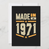 1971年に作られた誕生日 招待状 (正面)