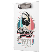 1971年のヘッドフォン以降のヴィンテージ クリップボード (左)