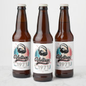 1971年のヘッドフォン以降のヴィンテージ ビールラベル (ボトル)