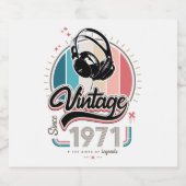 1971年のヘッドフォン以降のヴィンテージ ビールラベル (シングルラベル)