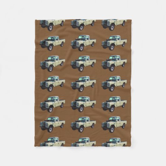 1971年のランドローバーの小型トラック フリースブランケット (正面)