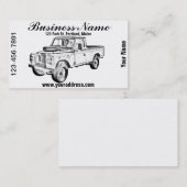 1971年のランドローバーはトラックのイラストレーションを取ります 名刺 (正面/裏面)