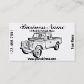 1971年のランドローバーはトラックのイラストレーションを取ります 名刺 (正面)