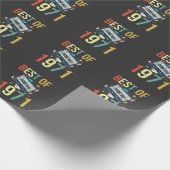 1971年のレトロ最高のカセット贈答品の誕生日ミキステープ ラッピングペーパー (角)