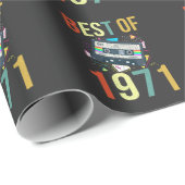 1971年のレトロ最高のカセット贈答品の誕生日ミキステープ ラッピングペーパー (ロールコーナー)