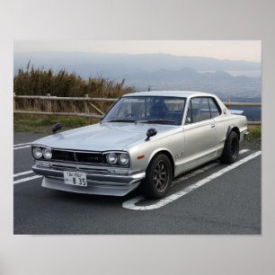 1971年の日産・スカイライン2000GT GTR ポスター