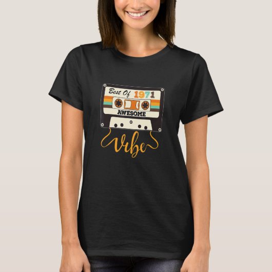 1971年の51歳最高ののカセットテープ51st tシャツ (正面)