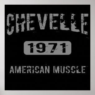 1971年のChevelleアメリカ筋肉ポスター ポスター