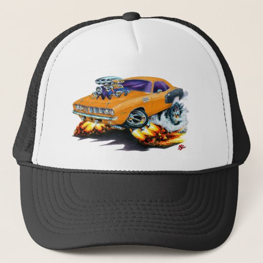 1971年のHemi Cudaのオレンジ車 キャップ (正面)