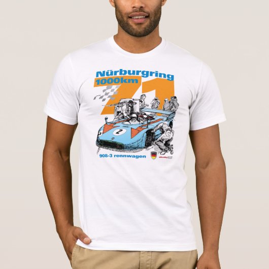 1971年のNurburgring 1000km 908-3 RennwagenのTシャツ Tシャツ (正面)