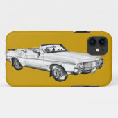 1971年のOldsmobileのカットラス最高車のイラストレーション Case-Mate iPhoneケース (裏面(横))