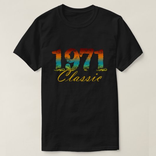 1971年クラシック1971年の生まれT型誕生日 Tシャツ (デザイン正面)