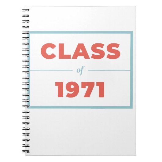 1971年クラス ノートブック (正面)