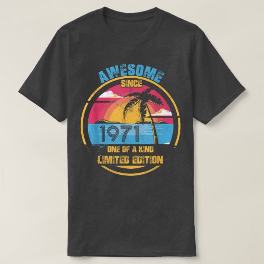 1971年以素晴らし来51歳51歳誕生 Tシャツ (デザイン正面)