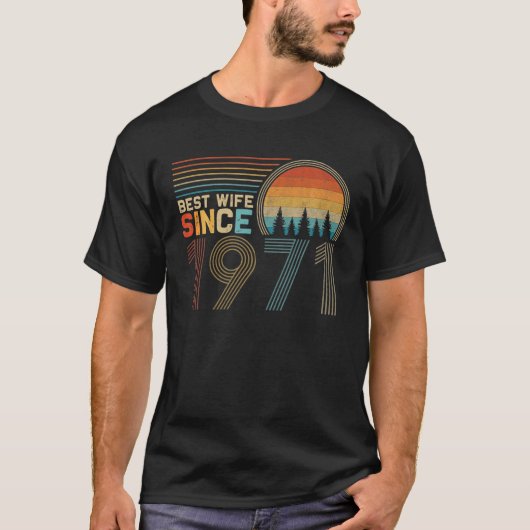 1971年最高の以来かわいい51周年記念結婚妻 Tシャツ (正面)
