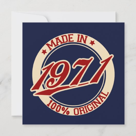 1971年製 カード (正面)