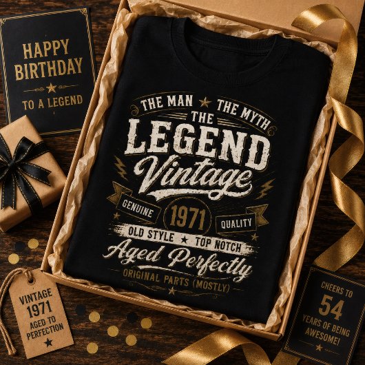 1971年製 ビンテージ風 55歳の誕生日 Tシャツ
