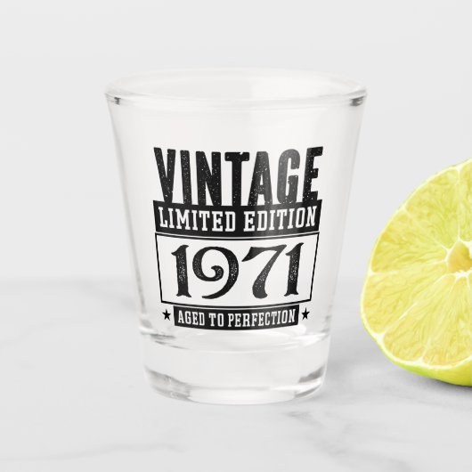 1971年誕生年の完成度 ショットグラス (正面)