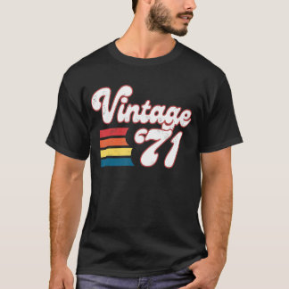 1971年誕生日第52生まれ期女性男性誕生日 Tシャツ