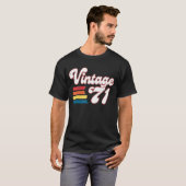 1971年誕生日第52生まれ期女性男性誕生日 Tシャツ (正面フル)