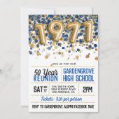 1971年高校懇親会 招待状 (正面)