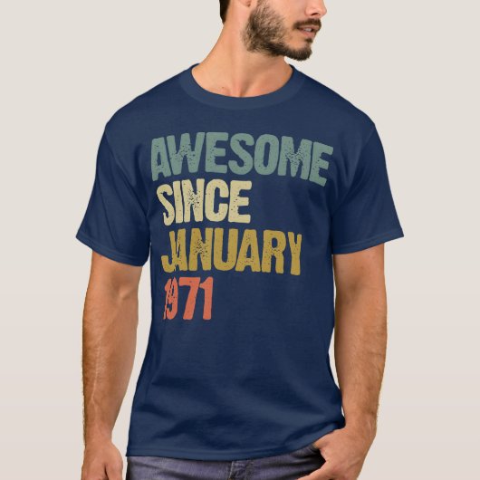 1971年1月以来グルーヴィーでレトロな素晴らしさのお友達 Tシャツ (正面)