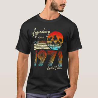 1971年11月以来50誕生日伝説的ヴィンタグ Tシャツ