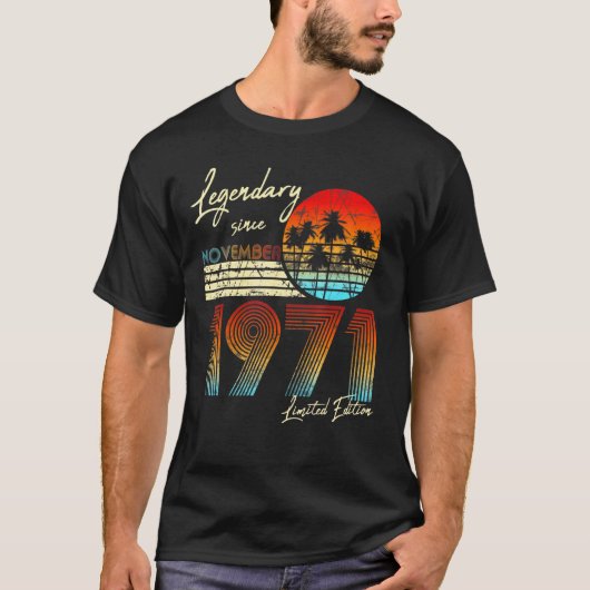 1971年11月以来50誕生日伝説的ヴィンタグ Tシャツ (正面)