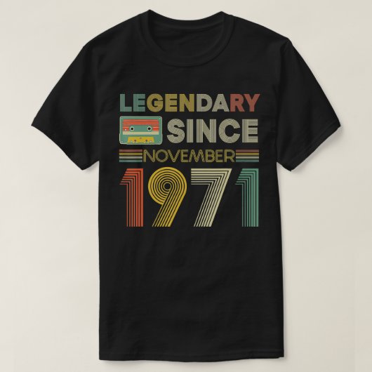 1971年11月50日誕生 Tシャツ (デザイン正面)