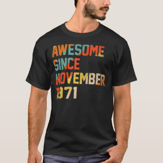 1971年11月51日素晴らしBirから51歳 Tシャツ