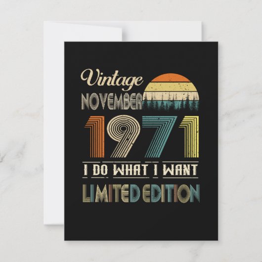 1971年11月 ヴィンテージ ほしいもの限定エディション 招待状 (正面)