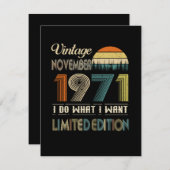 1971年11月 ヴィンテージ 私が欲しい限定エディション 招待状 (正面/裏面)