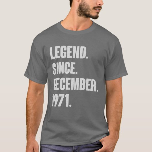 1971年12月以来の叙事詩、50年間の誕生日ギフト Tシャツ (正面)