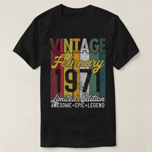1971年2月50誕生日ギフト限定版A Tシャツ (デザイン正面)