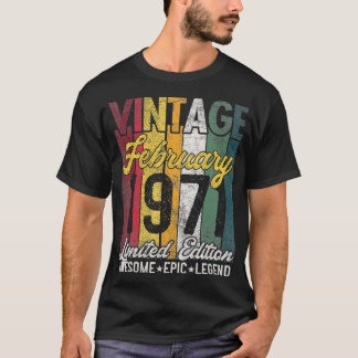 1971年2月50誕生日ギフト限定版A Tシャツ