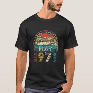 1971年5月限定版ユニフォームレトロ50th Bday Gi Tシャツ