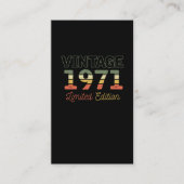 1971年50歳50歳の誕生日 名刺 (正面)