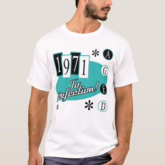 1971年50誕生日中世紀モダン Tシャツ (正面)