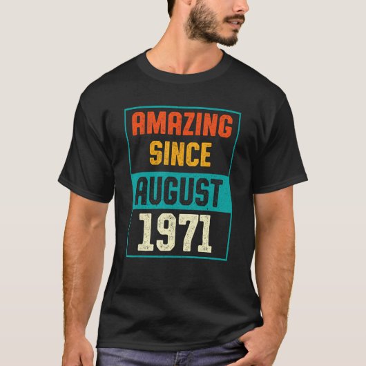 1971年52威厳がある年誕生日52年からの驚き Tシャツ (正面)